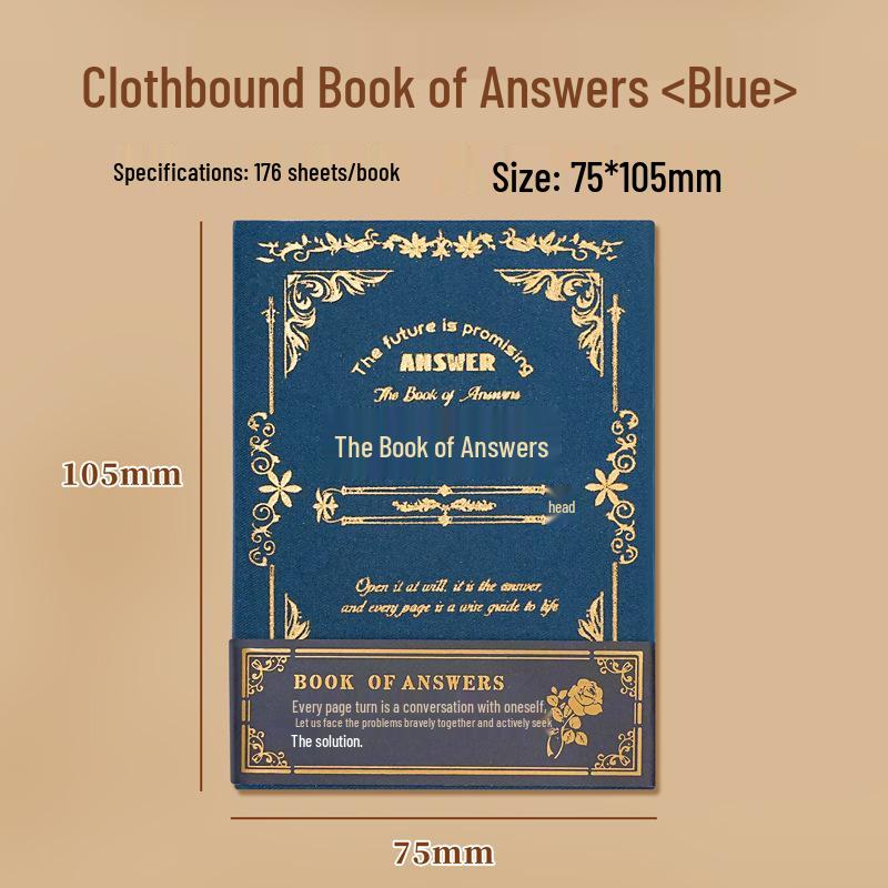 Magisches Antwortbuch: A7 Stoffeinband, Zweisprachig, Prophezeiungs- & Kulturelles Kreativ-Notizbuch inspiriert von Douyin