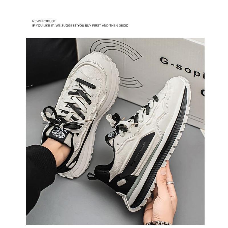 Men S Breathable Casual Sneakers Non Slip Soft Sole Trendy Dad Shoes