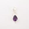 925 Sterling Silver Amethyst Teardrop Pendant Natural Gemstone Jewelry 1.40" PP-12-7