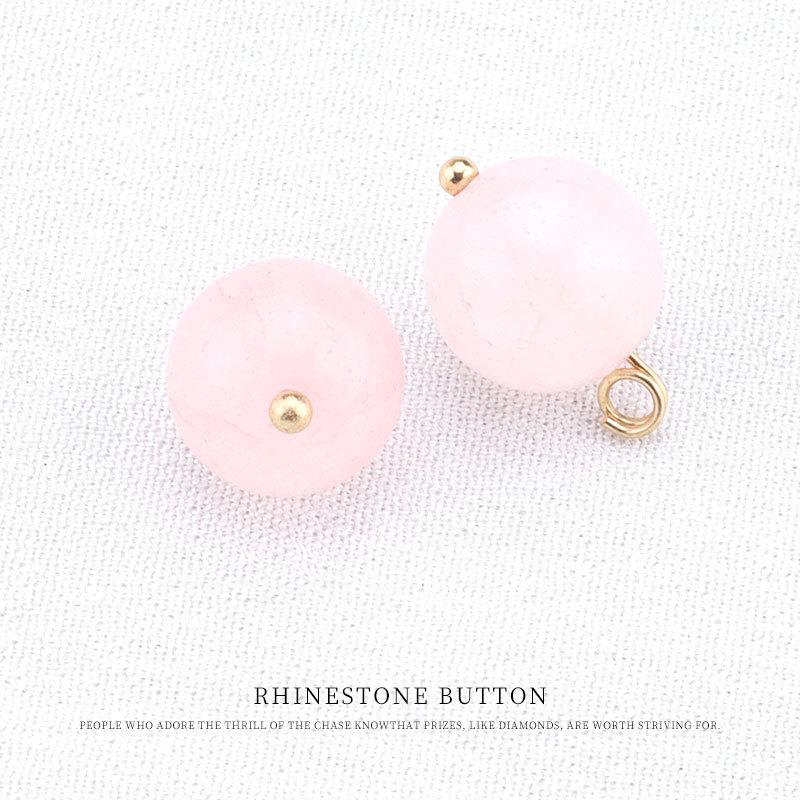 5pcs Cut Face Flower Tray Crystal Button Women'S Shirt Cardigan Children'S Buttons Cheongsam Hanfu Tang Style Button Accessories