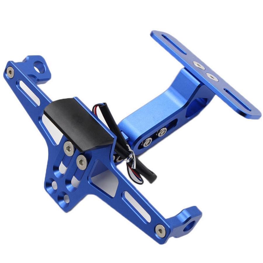 Motorcycle CNC License Plate Holder Bracket LED Rear Light Fender Eliminator Kit