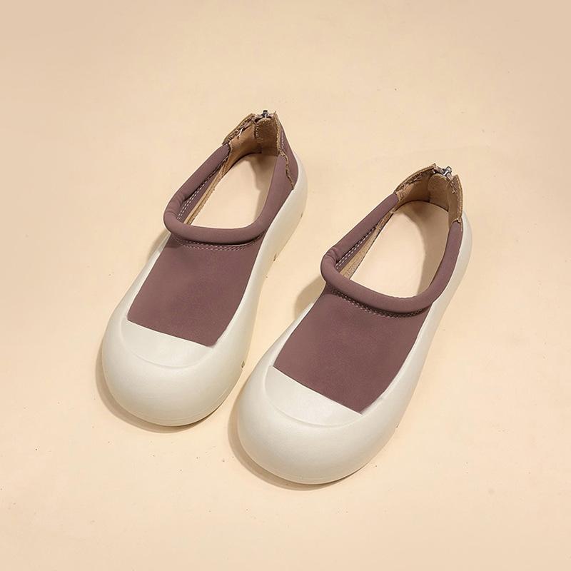 

Нишевый дизайн спортивной обуви на толстой подошве с круглым носком для женщин на весну и лето 2025 года, новые повседневные кеды, универсальные большеголовые уродливо-милые туфли 37 фиолетовый