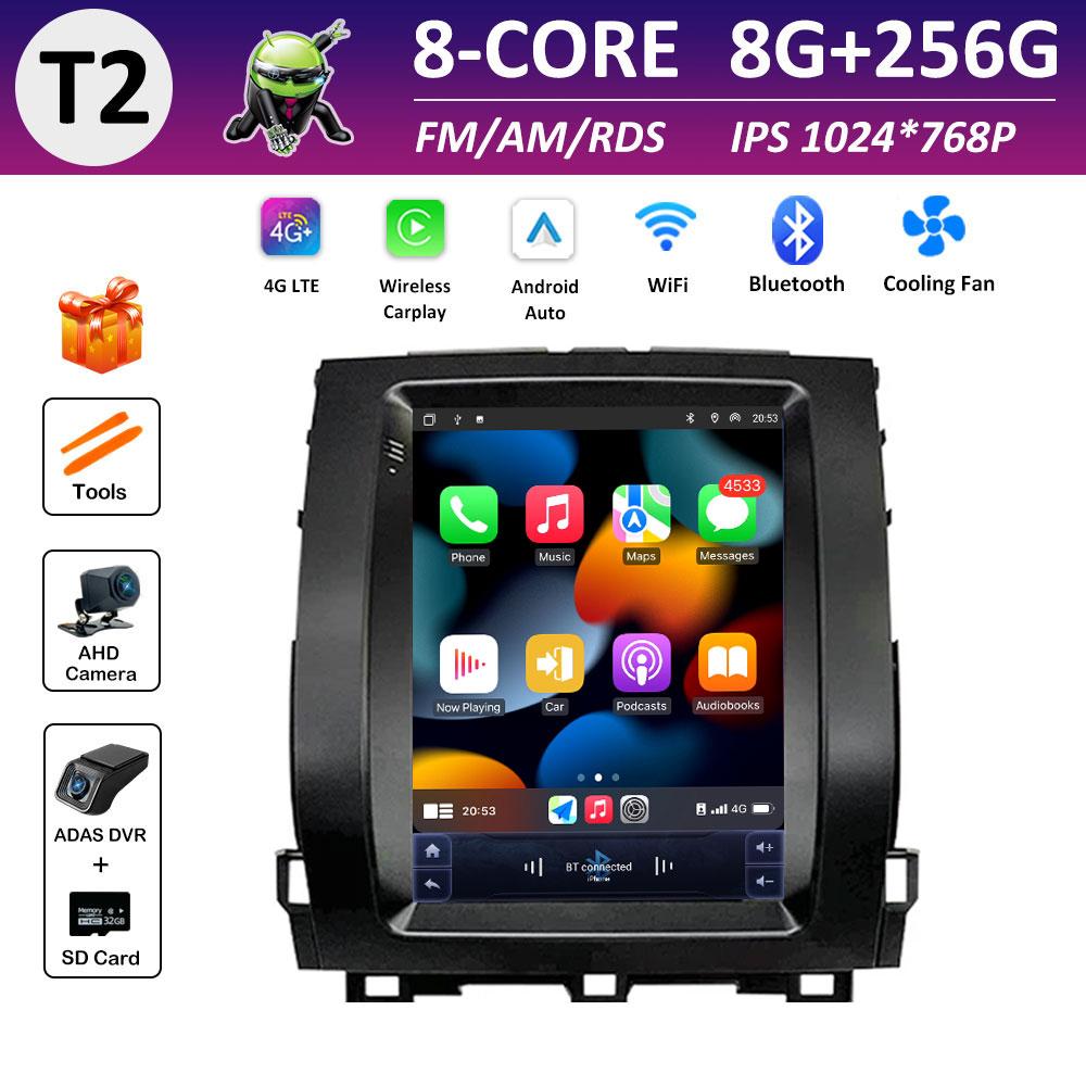 IPS Touch Screen for Toyota Land Cruiser Prado 120 2002 2003 2004 2005 - 2009 DSP Stereo Android Auto Wireless Carplay GPS Navi