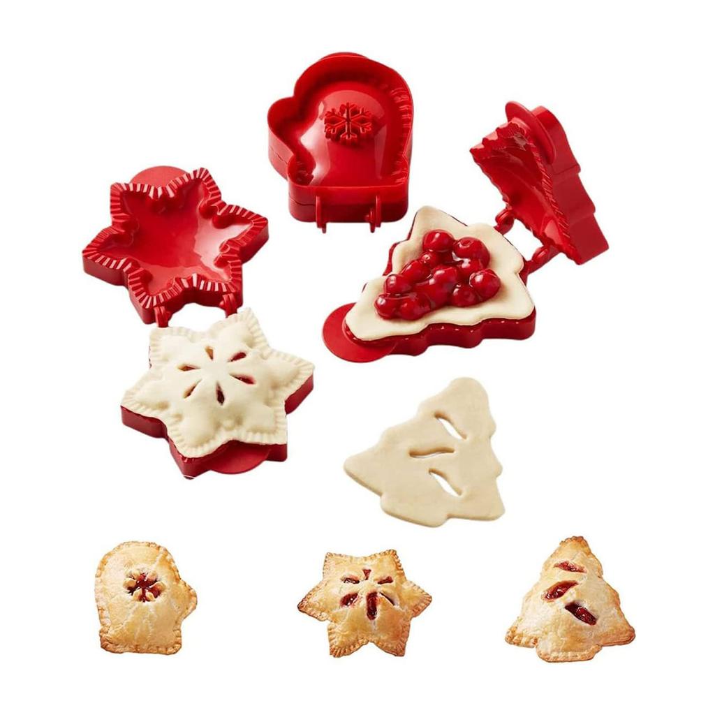Hand Pie Molds Snowflake Xmas Tree Mittens Pocket Pie Molds Autumn Pocket Pie Press Mold Fall Pie Maker Dough Press Mold