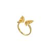 New Design Rhinestone Butterfly Adjustable Opening Ring Luxury Party for Women Inlaid Zircon Butterfly Ring Fashion Jewelry