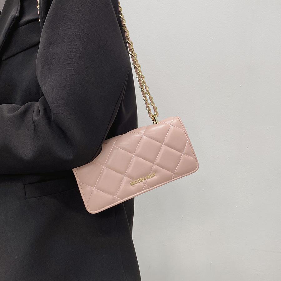 Rhombus Small Bag New Trendy High-end Sense Versatile Fashion Chain Bag Women's Niche Shoulder Messenger Bag