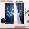 2pcs   2D FLAT PRINTING Curtains (Without Rod) Birthday Bliss Chic Chic Curtain Versatile Fabric Curtains Decorations Use for