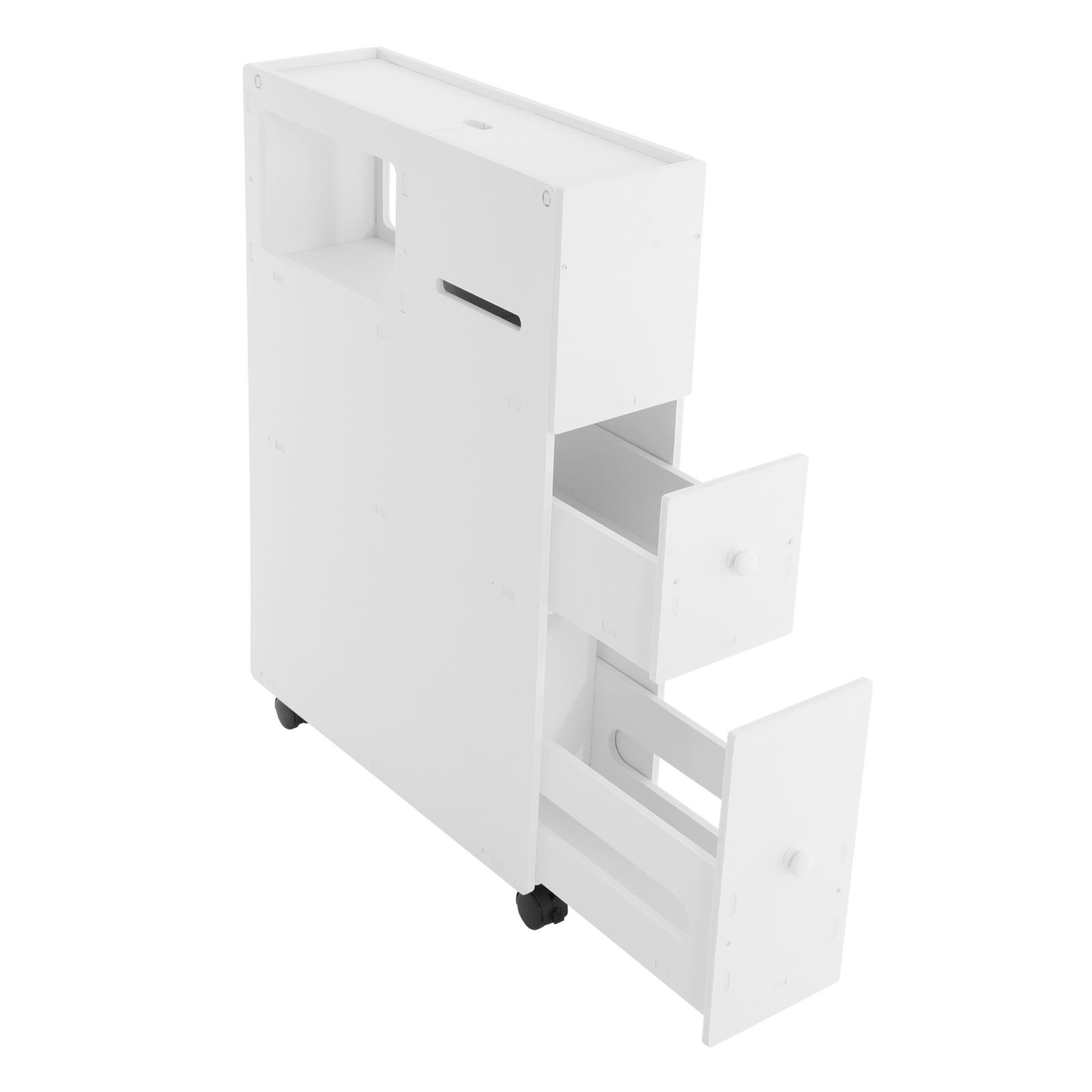 

52x16.2x75см Прямоугольный шкаф для хранения большой вместимости Подходит для ванной комнаты, туалета, спальни, прачечной белый