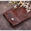 Chinese Size Vitnage Red Brown Men Leather Jacket Cowhide Leather Motorcycle Style Genuine Cow Jackets for Men Autumn