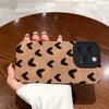 16 Pro Max Black Love Heart Silicone Leather Case For iPhone 13 14 15 11 12 Mini X XS XR SE 7 8 Plus Shockproof Matte Cover