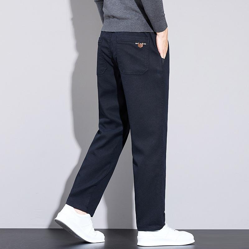 Men's Trendy Slim Straight Casual Pants - Spring/Autumn Fashion, Versatile Business Wear