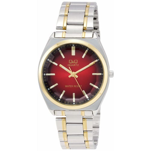 

Citizen Q&Q Watch Analog Waterproof Metal Band QB78-402 Men s Red