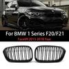 Front Bumper Racing Radiator Mesh Grill For 1 Series F20 F21 Facelift 2015-2019 Year Gloss Matte Black M Color Carbon Print SFGHN1