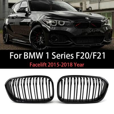Front Bumper Racing Radiator Mesh Grill For 1 Series F20 F21 Facelift 2015-2019 Year Gloss Matte Black M Color Carbon Print Msyj19