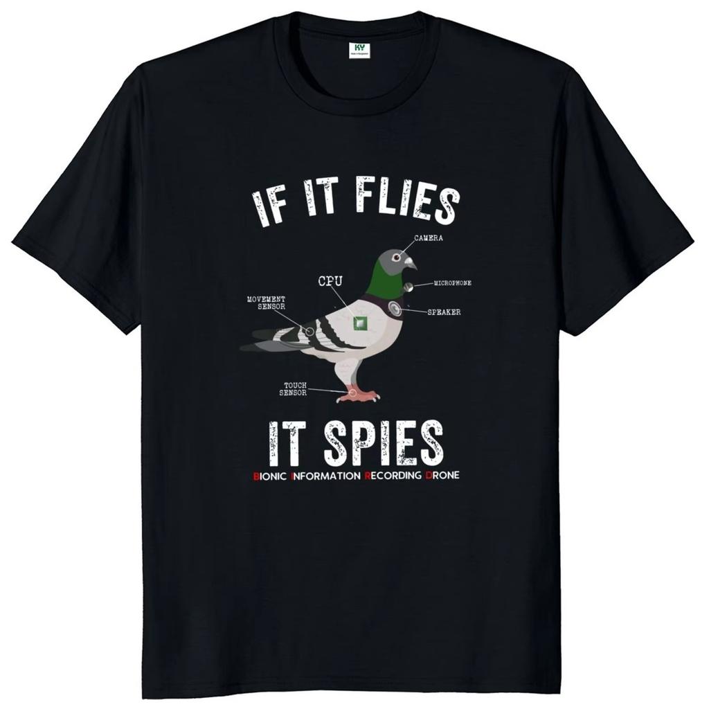 Birds Are Not Real Pigeon Drone Graphic Tee Funny Conspiracy Theory Crewneck T-Shirt 1 sold