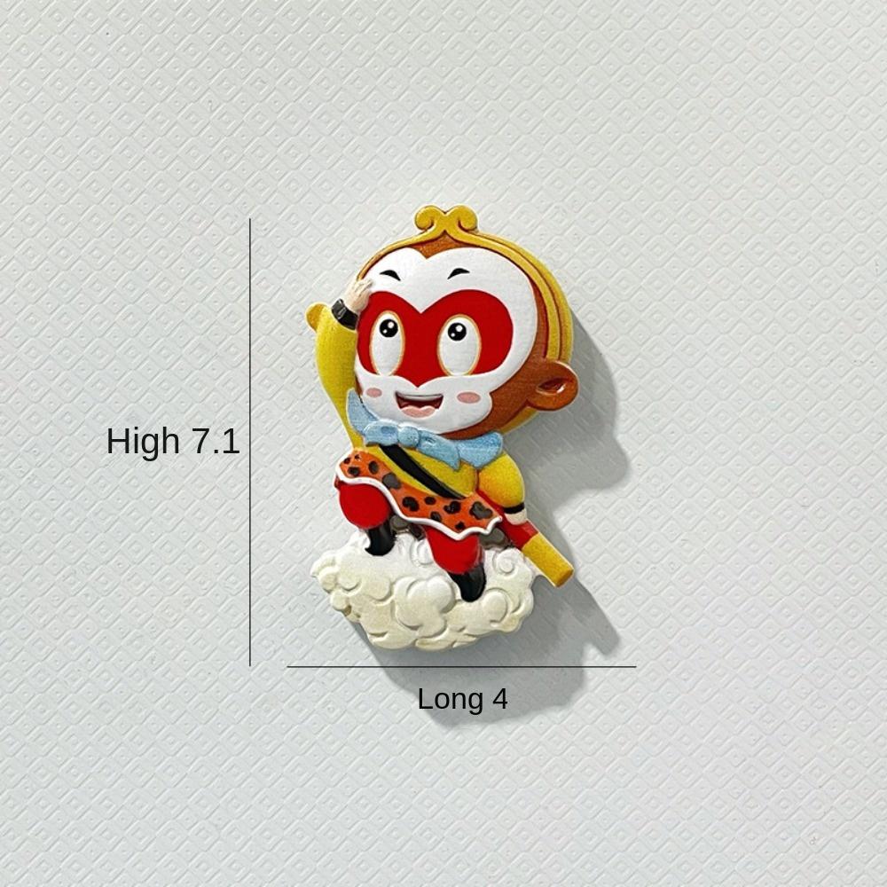 Creative Refrigerator 3d Creative Cartoon Magnetic  Journey To The West Resin Tourism Souvenir Cute Sticker