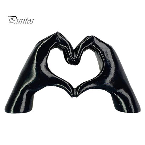 Desktop Love Hand Statue 3D Printed Gesture Figurine Heart Shape Ornament Sculpture Home Office Wedding Party Decoration PLA