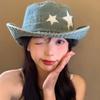 Adjustable Western Cowboy Hat Wide Brim Mountaineering Hat Retro Outdoor Sun Hat  Travel