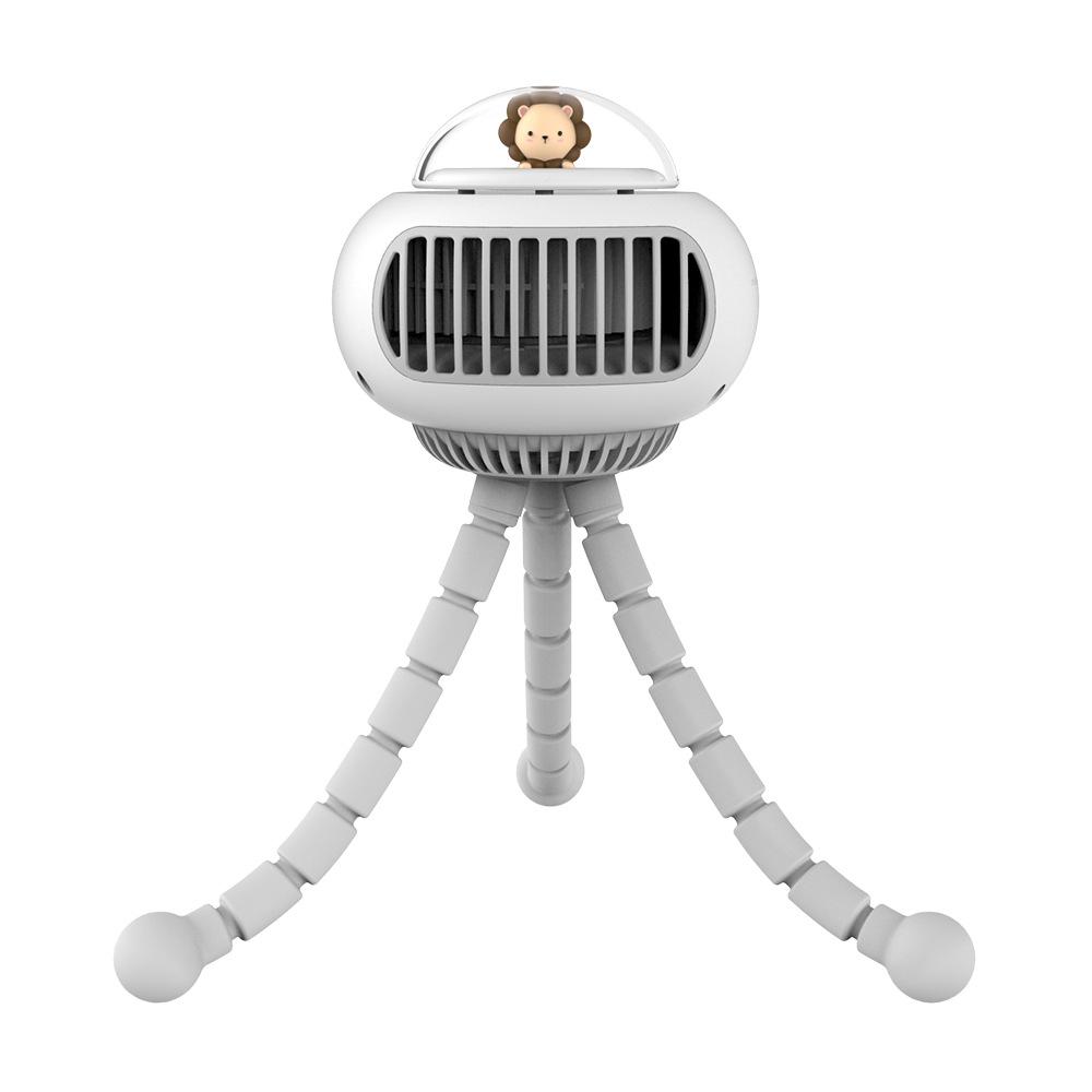 F37 Stroller Fan Tabletop Kids Silent Handheld Shakehead Octopus Fan