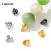 18K Gold Plated Brass End Crimp Beads For Jewelry Making,DIY Bracelets Accessories,Bead Tip Connectors For Jewelry Supplies
