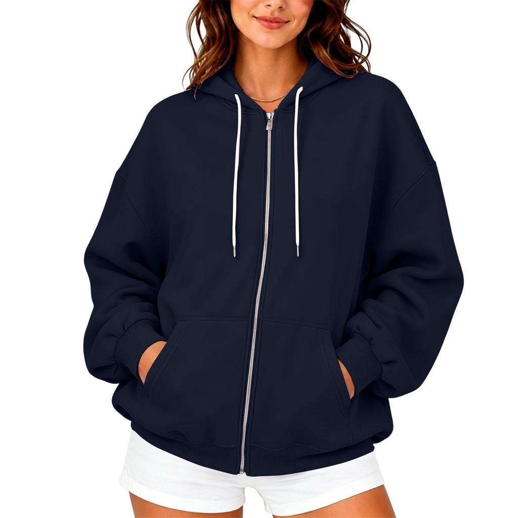 Women's Fall Casual Cozy Cardigan - Flattering Relaxed Fit Long Sleeve Knit Top for Everyday Wear