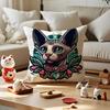 Sphynx Cat Cushion Cover Anti-dustmite Pillowcase Invisible Zipper Silky Short Plush Sofa Cushion Cover