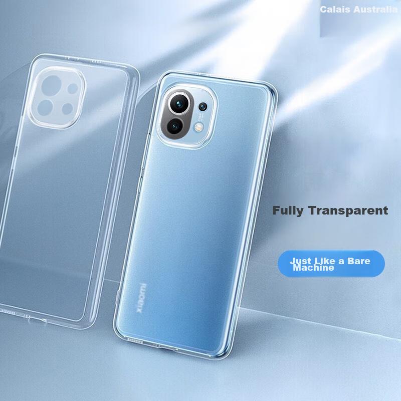Kelleia Xiaomi 11 Phone Case, Xiaomi 11 Protective Cover, Full Protection Shockproof TPU Soft Case/Protective Cover, Transparent, 6.81 Inches