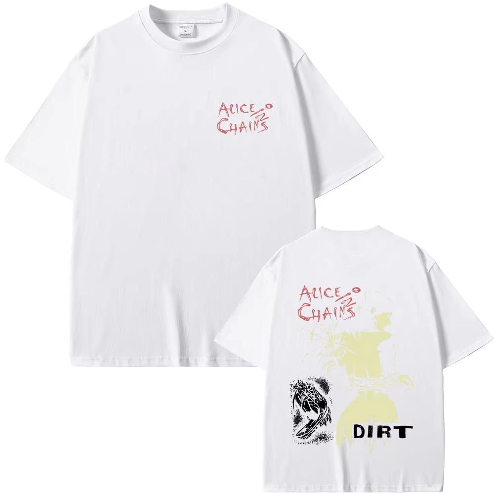 90s Rock Band Alice In Chains Dirt Graphic T-shirts Men Women Gothic Punk Oversize Streetwear Summer Male Fashion Vintage Tshirt