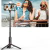 Selfie-Stick mit Licht, Telefonstativ mit 360° drehbarem Griff, kompatibel mit Mobiltelefonen für Selfies/Fotografie/Videoanrufe/Live-Stream