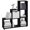Staircase Bookshelf Black 107 Cm Particleboard