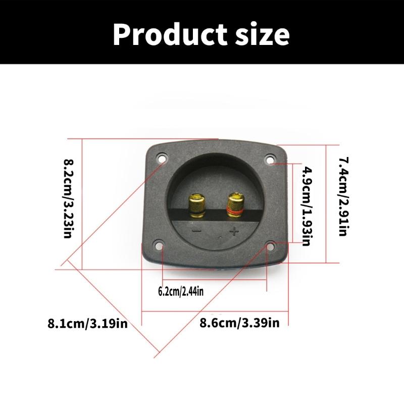 2Pcs Speaker Terminals Box Square Binding Post Cable Connectors Components for Car Home Theater Accessories