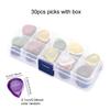 30pcs Guitar Picks ABS Plectrums with Storage Box Large Teardrop Shape Big Thickness 1mm 2mm 3mm Guitar Pick Accessories TMZ