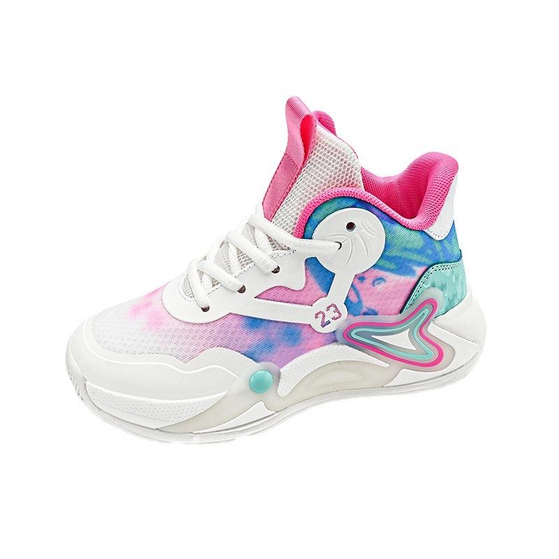 Children's basketball shoes Boys 2025 spring and summer new mesh breathable girls' sports shoes wear-resistant practical non-slip sneakers