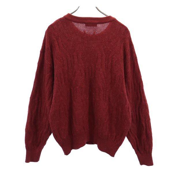 Yves Saint Laurent Wool Blend Long Sleeve Knit L Reddish Sweater Men's Used