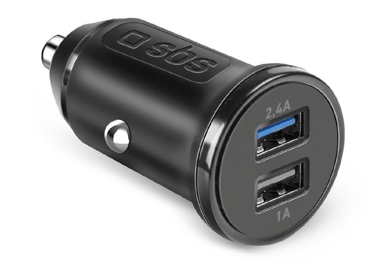 Sbs car charger 2xusb/2.4a black tecr2usb24afast