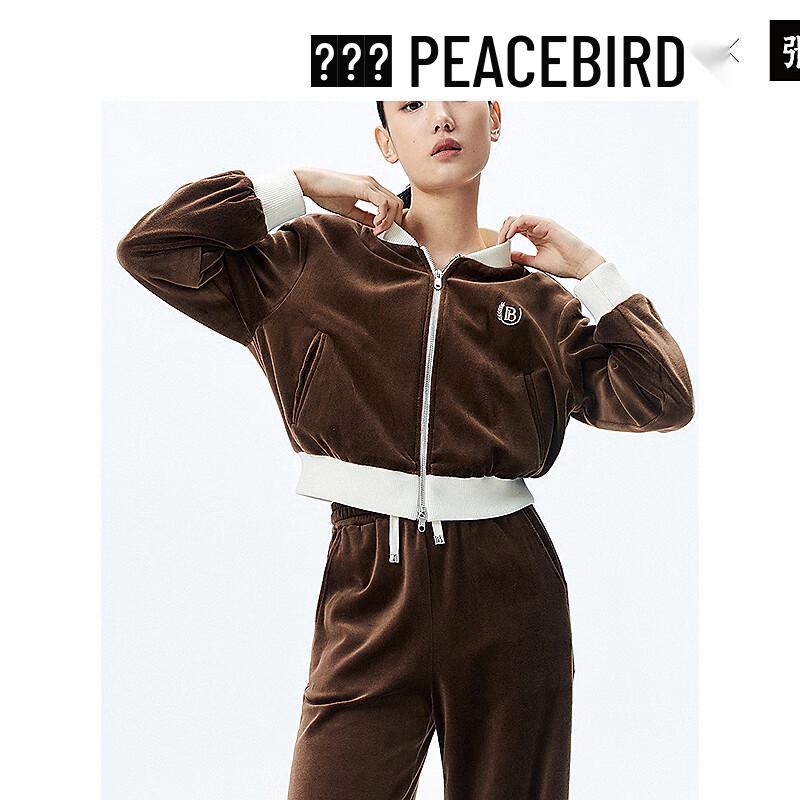 

Женская короткая бархатная куртка Peacebird со стойкой M