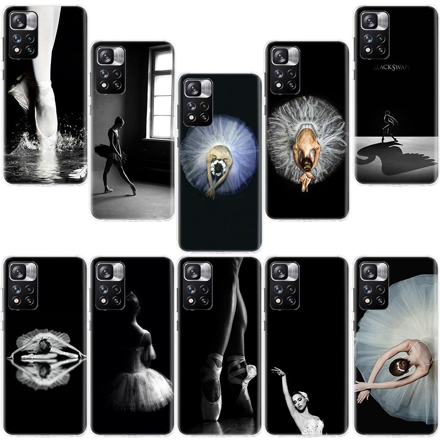 Ballerina Ballett Tanz Mädchen Handyhülle Für Redmi Note 13 12 Pro Plus 14 15 Pro 5G 11 11T 11E 11S 10 Pro 10S 9 9S Hülle Handy Klar