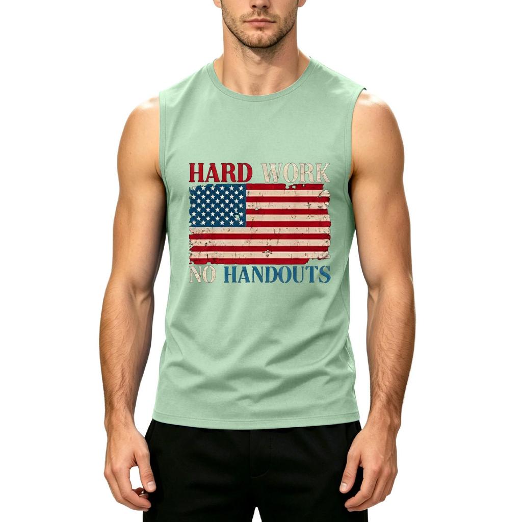 Men's Sleeveless Casual Tank Top Muscle Shirt Labor Day Graphic Print Soft Comfortable Fit