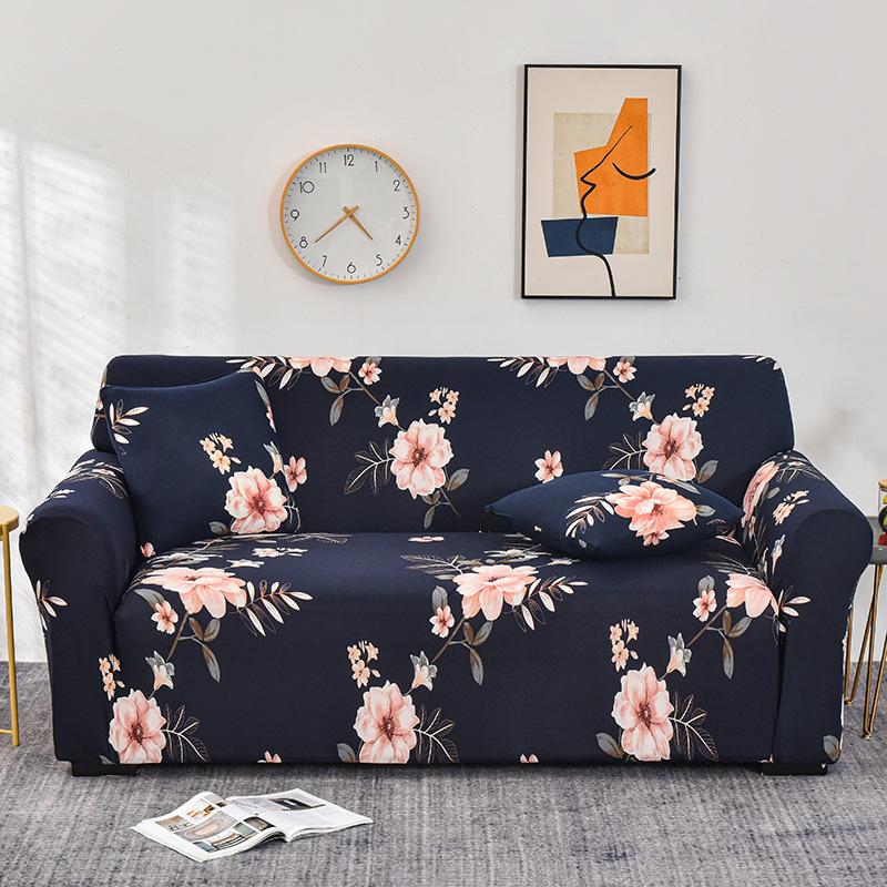 Floral Printed Elastic Sofa Cover for Living Room Chair Cover Protector Purchase Two Separate Covers to Your Whole L-shaped Sofa