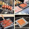 ABUL-Hot Dog Roller Stainless Steel Sausage Roller Rack With Wood Handle, BBQ Hot Dog Griller For Evenly Cooked Hot Dog