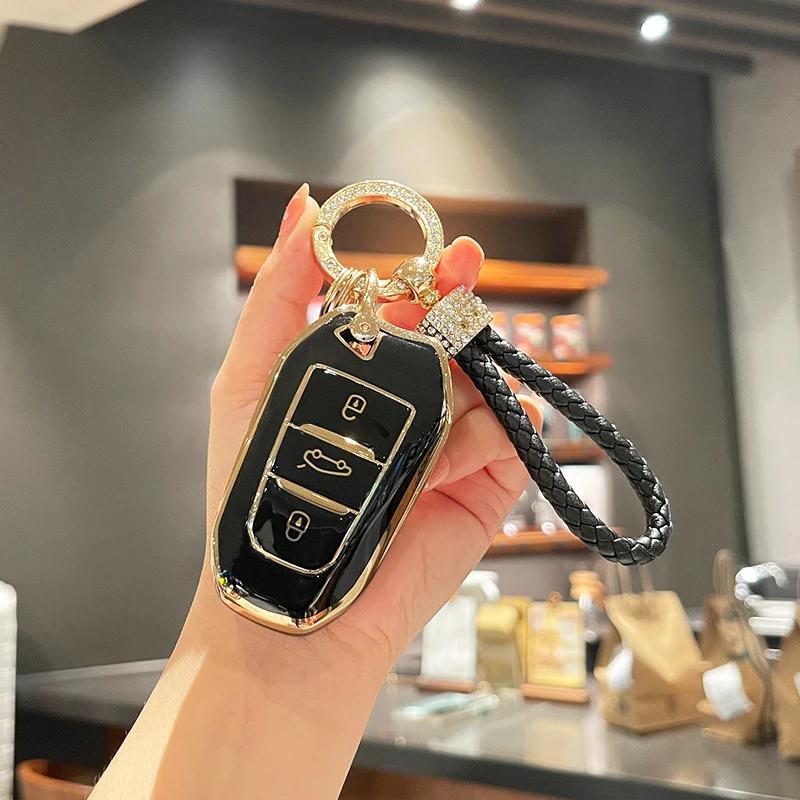 

3 Buttons Car Remote Key Case Cover For Citroen C4 C4L C6 C3-Xr Picasso Ds3 Ds4 Ds5 For Peugeot 308 408 508 2008 3008 4008 5008