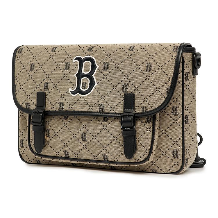 New MLB Artificial Leather, Polyester, Nylon Backpack Shoulder Bag, Crossbody Bag Regular Women's Brown 7ACRMD13N-43BGD