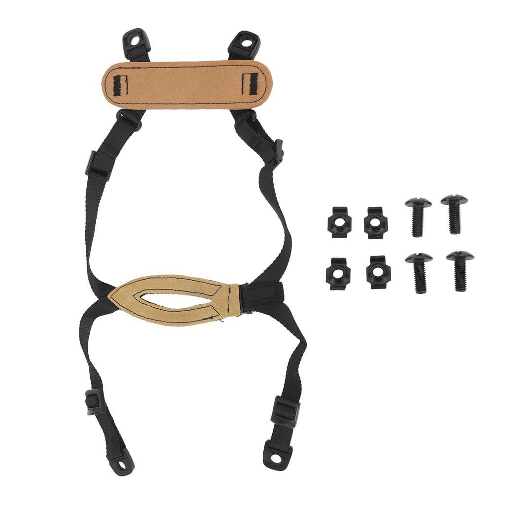 Helmet Chin Strap 4 Points Military Helmet Suspension Strap with Bolts Screws for Fast for MICH for
