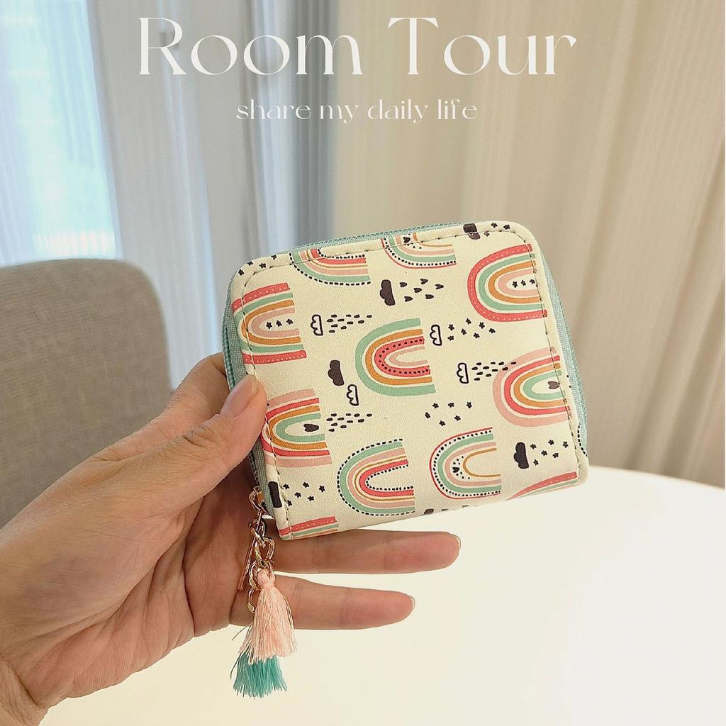 Cartoon children's bag short zipper small wallet cute rainbow change bag