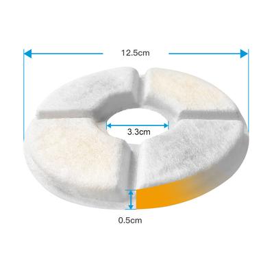 Cat Water Fountain Filter Active Carbon Resin Filter Replacement Round Pet Water Dispenser