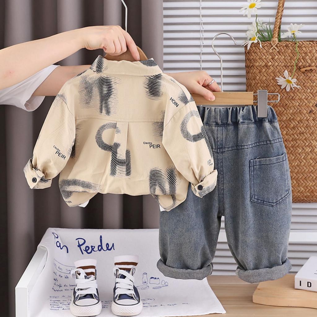 Dětská ležérní souprava s dlouhým rukávem, pohodlné každodenní oblečení