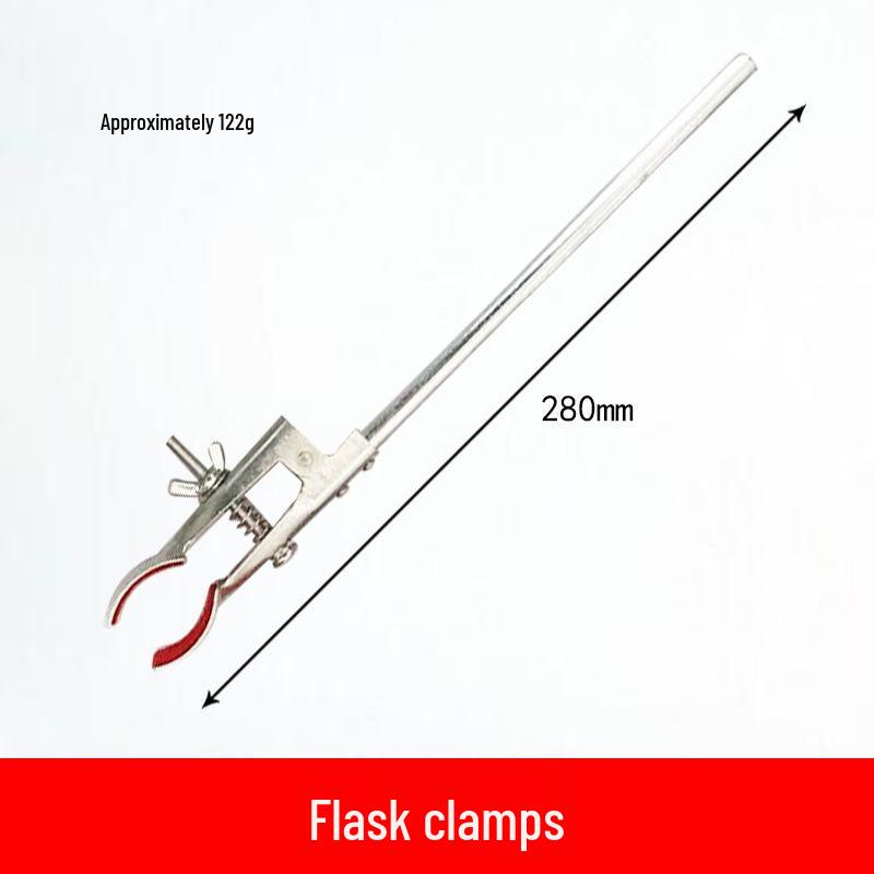 Laboratory Iron Stand Set with Plastic & Metal Butterfly Clip, Square Base, Flask Clamp for Junior High School Chemistry