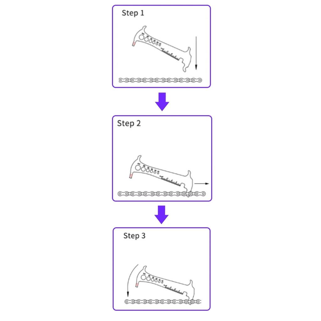 (Joy choose)Bike Chain Checker Wear Indicator Measure Tool Gauge  Checker