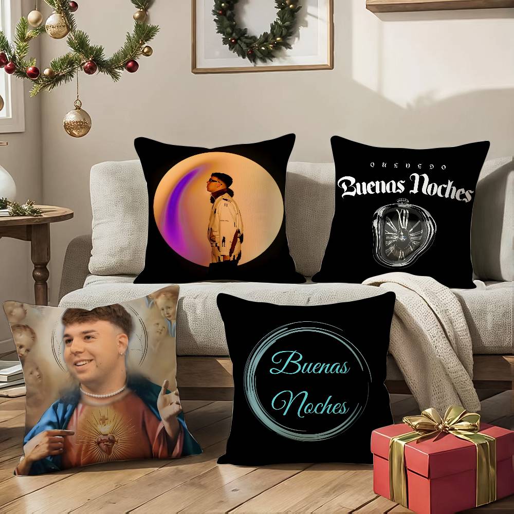Buenas Noches Q-quevedo-MT Singer Pillow Case Comfort Sofa Bed Silky Elegant Invisible Zipper Decorative Cushion Cover
