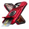 Heavy Duty Drop Shockproof Rotated Ring Kickstand Phone Cases For iPhone 17 16 14 13 15 Pro Max Plus Air Magnetic Wallet Cover